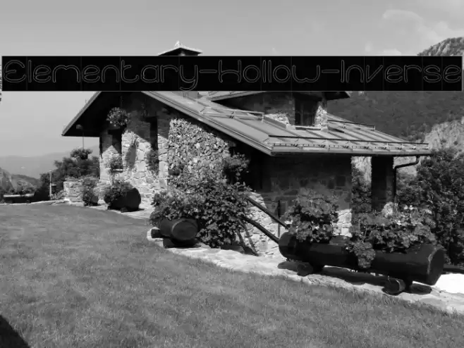 Elementary-Hollow-Inverse Font examples