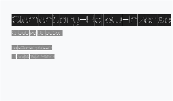 Elementary-Hollow-Inverse Business Card