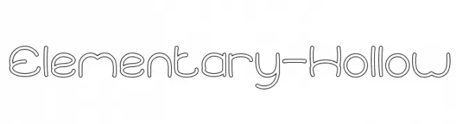 Elementary-Hollow  Frei Schriftart Herunterladen