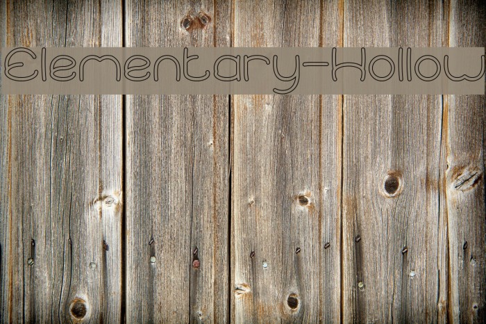 Elementary-Hollow Font examples