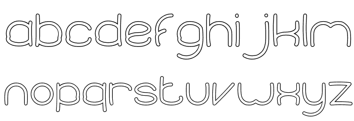 Elementary-Hollow Font LOWERCASE