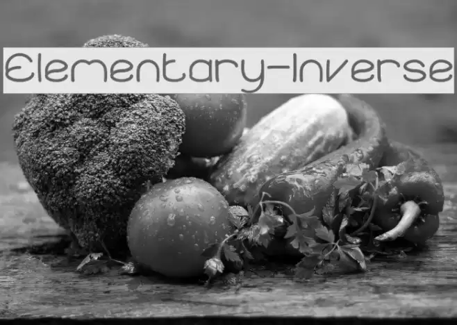 Elementary-Inverse Font examples