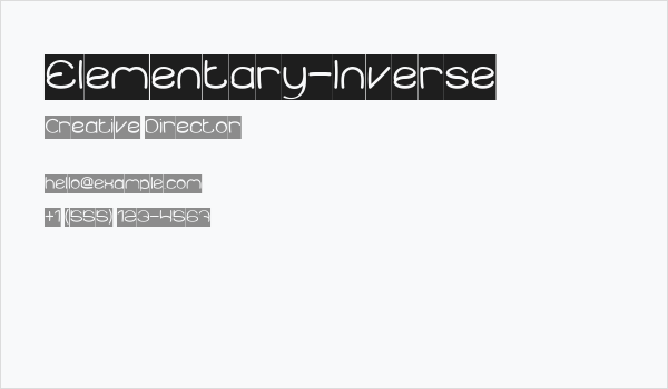 Elementary-Inverse Business Card