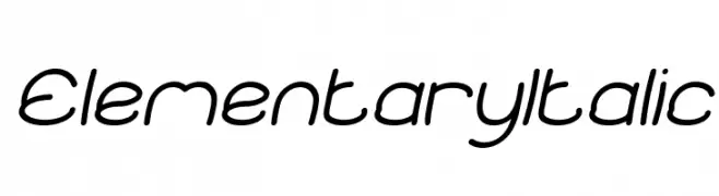 Elementary Italic  Frei Schriftart Herunterladen