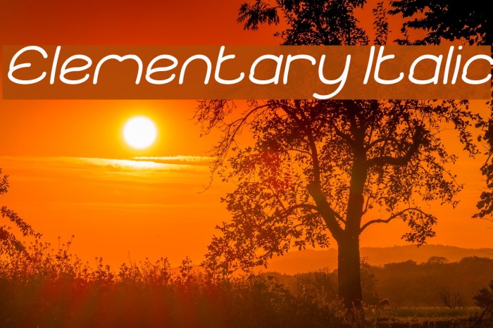 Elementary Italic Example 3