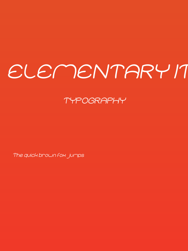 Elementary Italic Poster