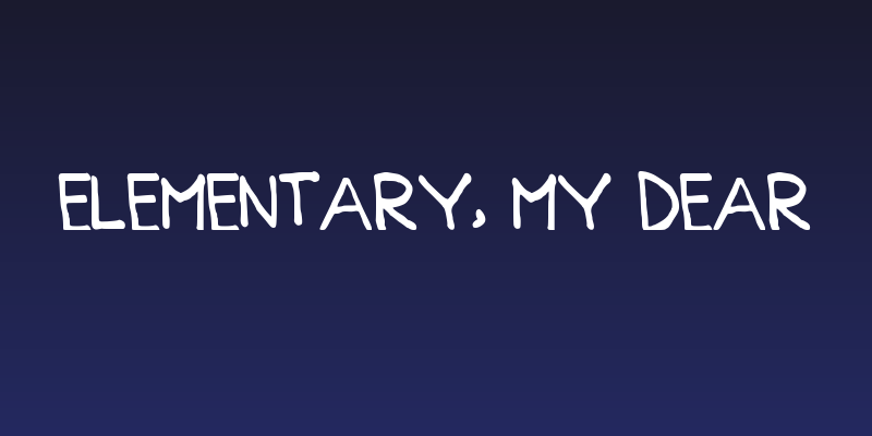 Elementary, My dear Social Header