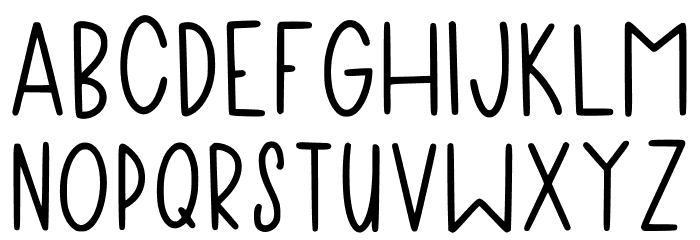 Elementary Regular Font UPPERCASE