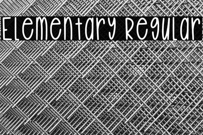 Elementary Regular Example 1