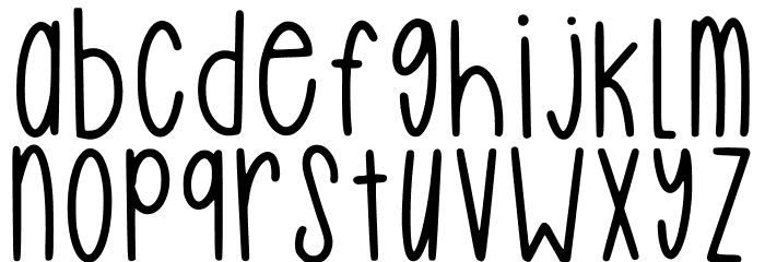 Elementary Regular Font LOWERCASE