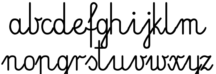 ElementarzDwa Font LOWERCASE