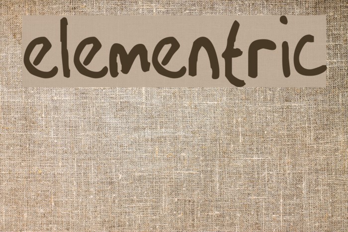Elementric Font examples