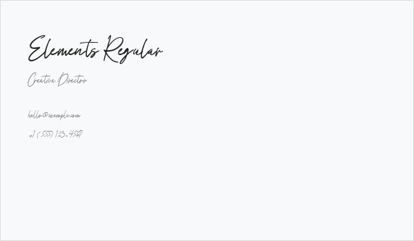 Elements Regular Business Card