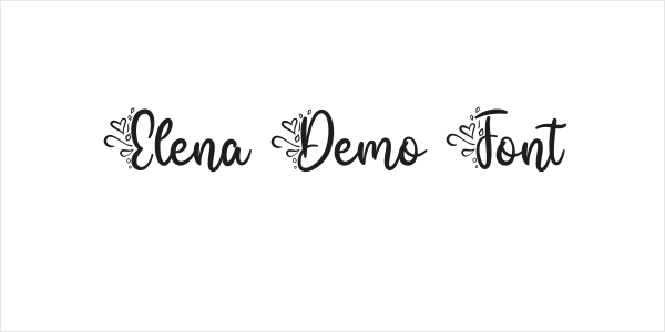 Elena Demo Font Logo