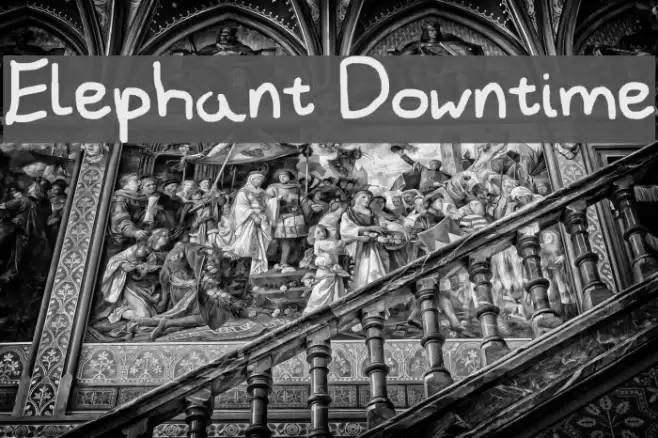 Elephant Downtime Font examples