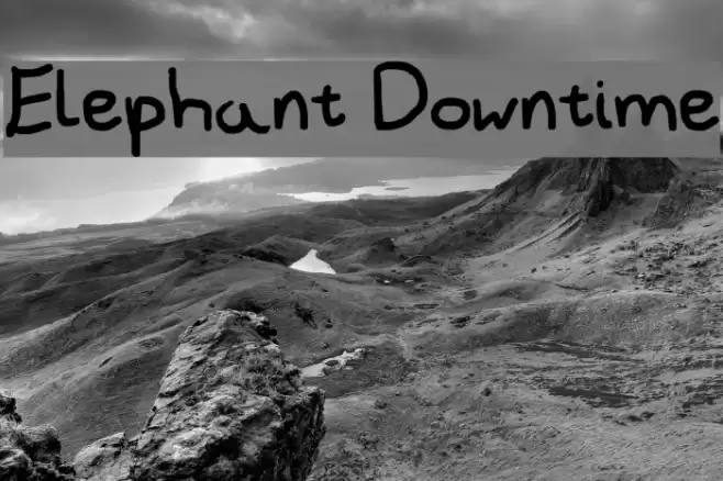 Elephant Downtime Font examples
