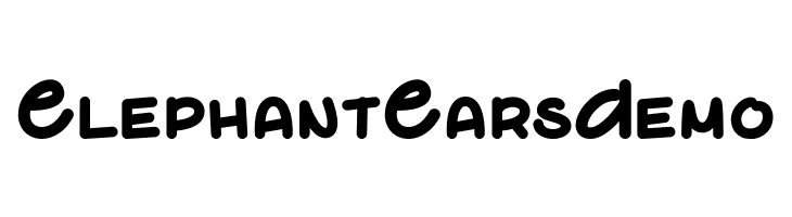 Elephant Ears Demo Font