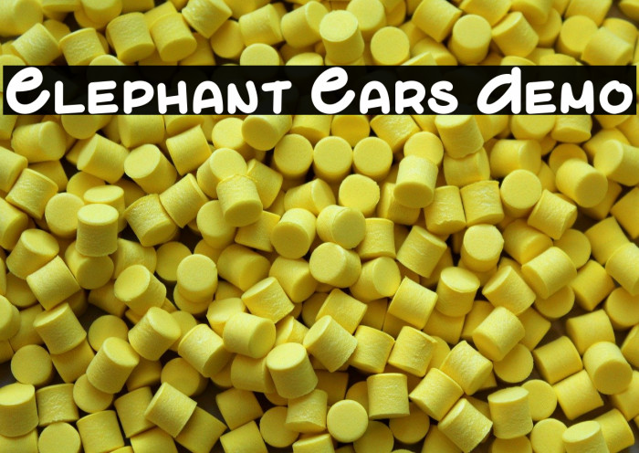 Elephant Ears Demo Font examples