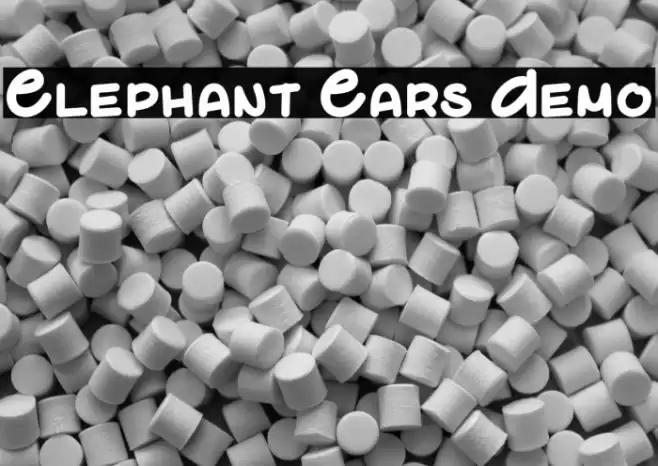 Elephant Ears Demo خط examples