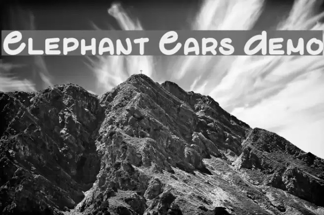 Elephant Ears Demo フォント examples