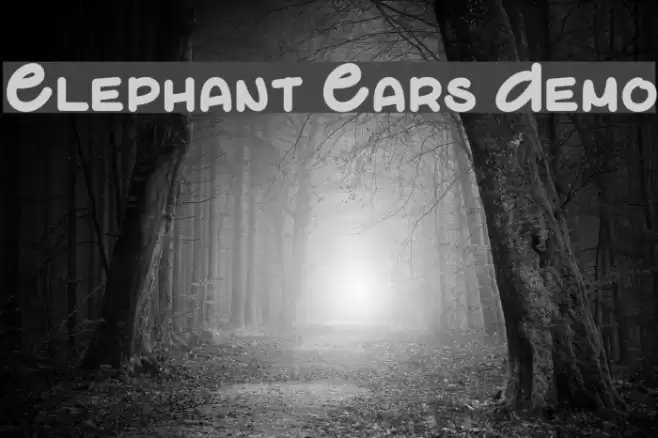 Elephant Ears Demo フォント examples