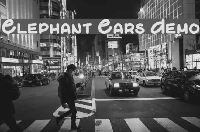 Elephant Ears Demo フォント examples