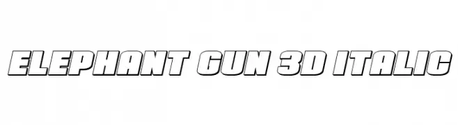 Elephant Gun 3D Italic  免费字体下载