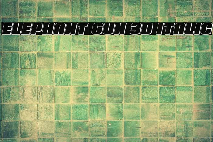 Elephant Gun 3D Italic Example 2