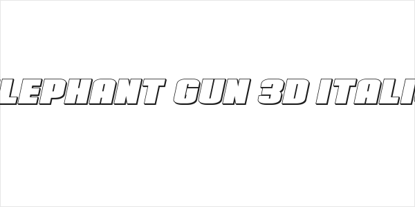 Elephant Gun 3D Italic Logo