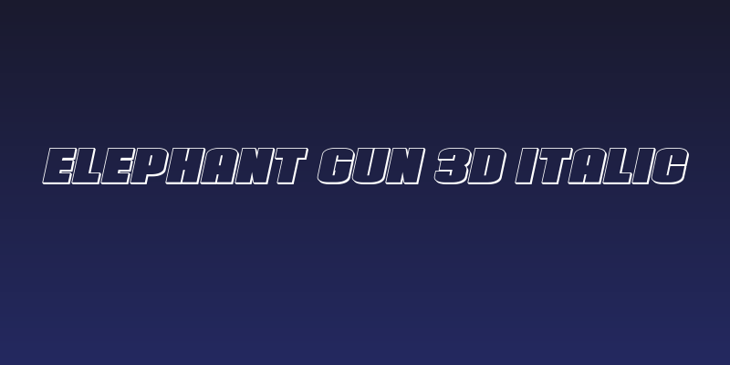 Elephant Gun 3D Italic Social Header