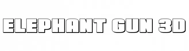 Elephant Gun 3D  font caratteri gratis
