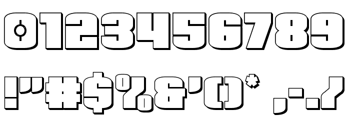 Elephant Gun 3D Font OTHER CHARS