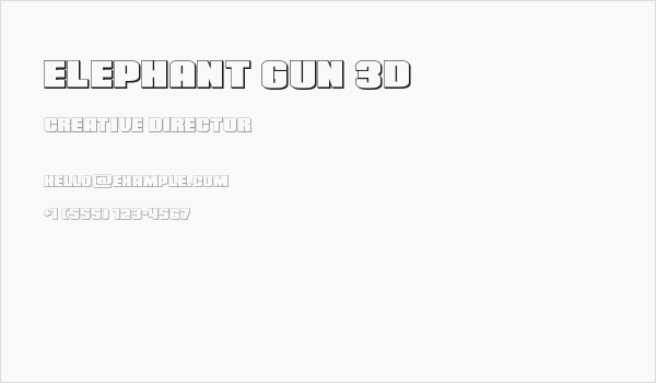Elephant Gun 3D Business Card