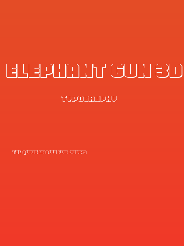 Elephant Gun 3D Poster