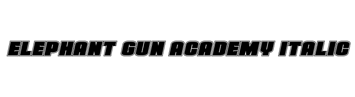 Elephant Gun Academy Italic  les polices de caractères gratuit tlcharger