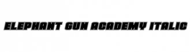 Elephant Gun Academy Italic  नि: शुल्क फ़ॉन्ट्स डाउनलोड