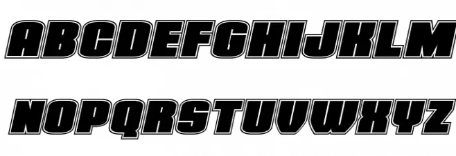 Elephant Gun Academy Italic Caratteri MAIUSCOLE