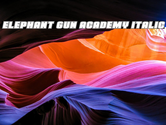 Elephant Gun Academy Italic Example 3