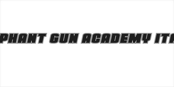 Elephant Gun Academy Italic Logo