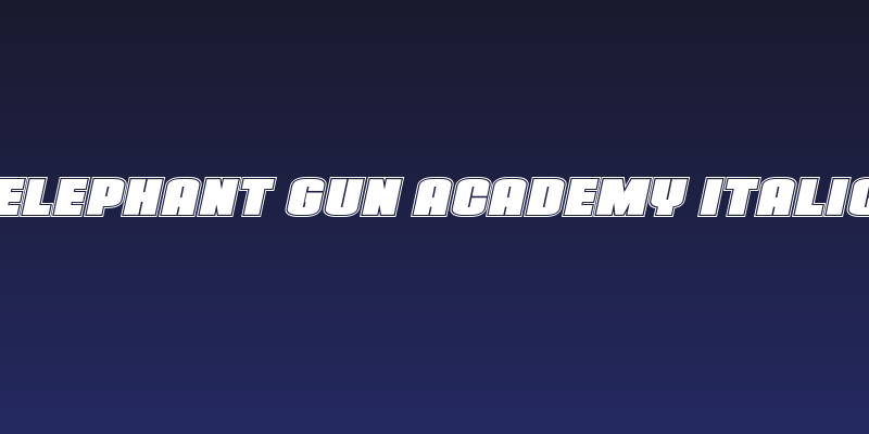 Elephant Gun Academy Italic Social Header