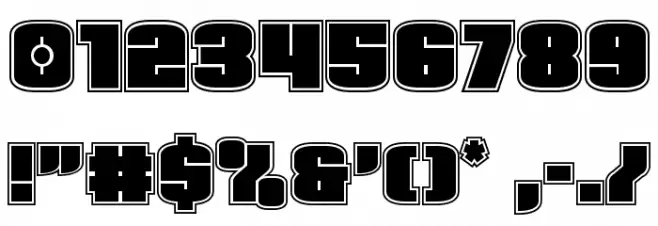 Elephant Gun Academy Font OTHER CHARS