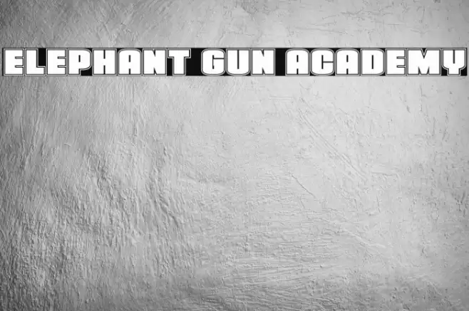 Elephant Gun Academy Font examples