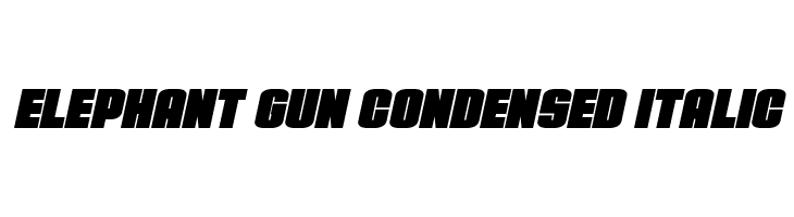 Elephant Gun Condensed Italic  لخطوط تنزيل