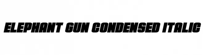 Elephant Gun Condensed Italic  Fuentes Gratis Descargar