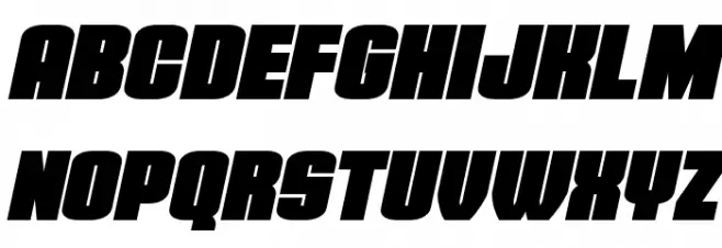 Elephant Gun Condensed Italic Schriftart Groß