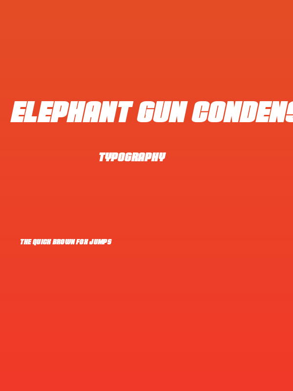 Elephant Gun Condensed Italic Poster
