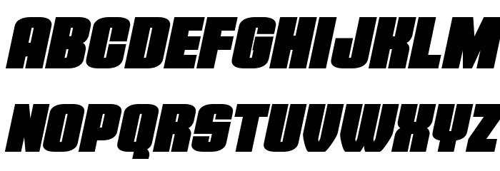 Elephant Gun Condensed Italic Font LOWERCASE