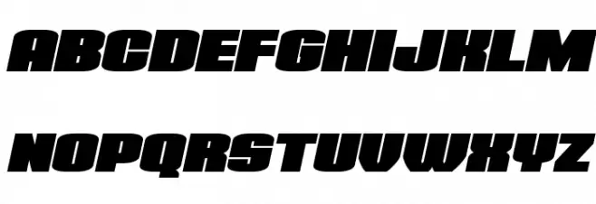 Elephant Gun Expanded Italic Caratteri MAIUSCOLE