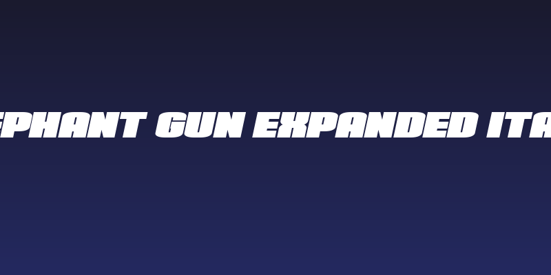 Elephant Gun Expanded Italic Social Header