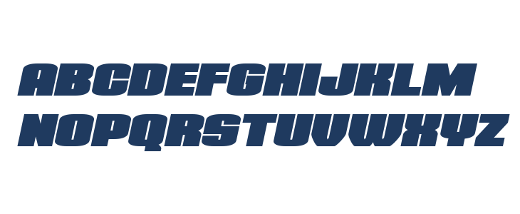 Elephant Gun Expanded Italic Lowercase